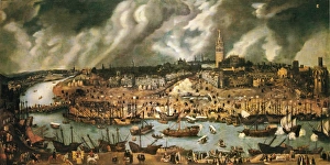 Sevilla Collection: SANCHEZ COELLO, Alonso (1531-1588). The Port