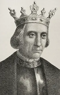 Lithography Collection: Sancho IV of Castile (1258-1295), called the Brave
