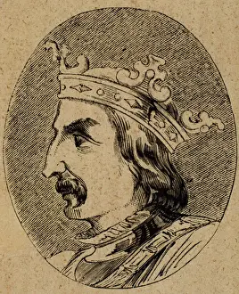 13th Prints: Sancho IV of Castile (1258-1295). King of Castille, Leon