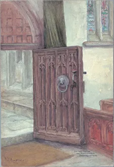 Quatremain Prints: Sanctuary knocker, Holy Trinity Church, Stratford-upon-Avon