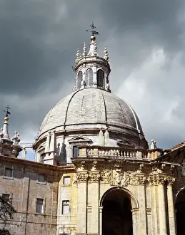 Gipuzkoa Prints: Sanctuary of Loyola. Churrigueresque Baroque. Dome. Exterior