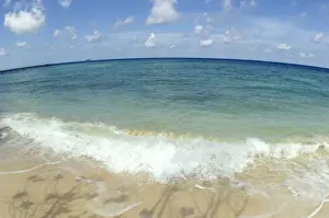 Tioman Prints: Sand beach of volcanic Tioman Island and sea