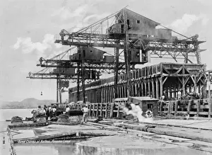 Balboa Prints: Sand cranes at Balboa, Panama Canal