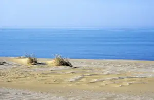 Dunes Prints: Sand Dunes of Karakum desert - meet sea at Caspian