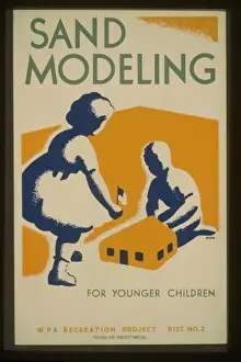 Dist Prints: Sand modeling for younger children - WPA recreation project