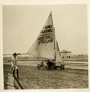 Bracing Prints: Sand Yachting gives that Bracing Feeling - Seaside resort