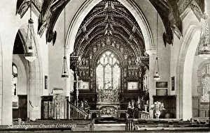 Sandringham Prints: Sandringham Church interior, Norfolk