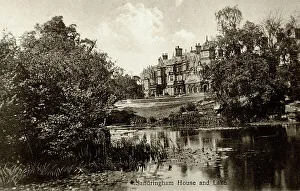 Sandringham Prints: Sandringham House and Lake, Norfolk