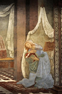 Images Dated 4th January 2014: Sandro Botticelli (1445-1510). The Annunciation, 1481. Virgi