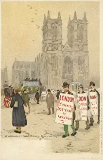 Sandwich board advertising, Westminster Abbey, London