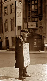 Sandwich Prints: Sandwich board man, London