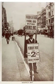 Nostalgia Collection: Sandwich Board Man - Oxford Street