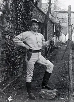 Dyfed Prints: Sangers Circus lion tamer, Haverfordwest, South Wales