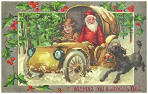 Runs Prints: Santa in an Automobile