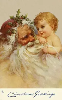 Santa and child
