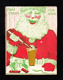 Excess Prints: Santa Claus on a cheeky Christmas card