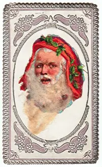 Santa Claus on a Christmas card