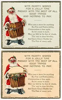 Santa Claus on a Christmas card