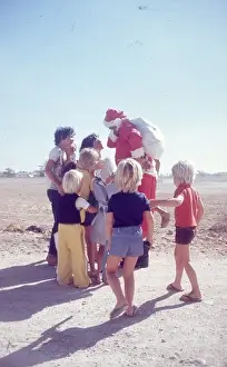 Salalah Prints: Santa Claus in the desert in Oman with British ex - patriate