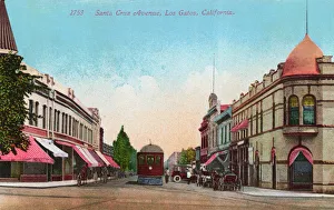 Images Dated 21st July 2017: Santa Cruz Avenue, Los Gatos, Santa Clara, California, USA