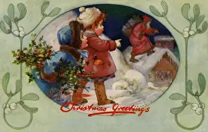 Descend Prints: Santa delivering gifts