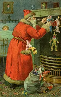 Deposit Prints: Santa delivering presents