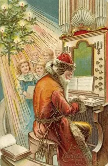 Depictions Collection: Santa at the Keyboard