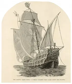 Sailed Prints: Santa Maria of Columbus
