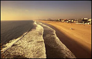 Santa Monica beach and ocean, California, USA