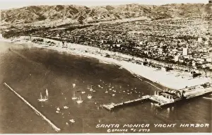Sea Front Prints: Santa Monica Yacht Harbour