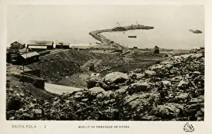 Valencian Prints: Santa Pola, Spain - Stone loading dock