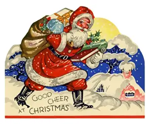 Santa with his sack of presents