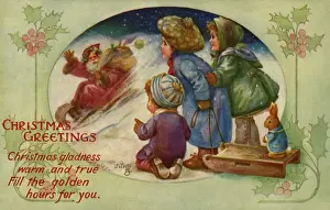 Santa on his sleigh
