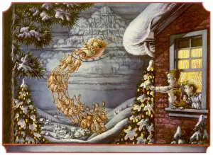 Occasions Collection: Santa over Town Date: 1950