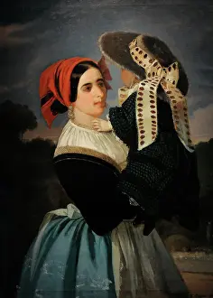 Nanny Prints: Santander wet nurse, 1856, by Valeriano Dominguez Becquer
