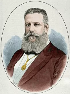 Argentinean Collection: Santiago Estrada (1841-1891). Writer and journalist. Engravi