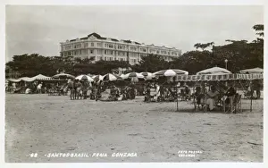 Gonzaga Prints: Santos, Brazil - Sunshades and chairs, Gonzaga Praia (Beach)