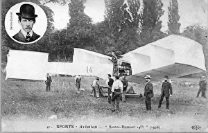 Santos-Dumont 14bis first flight in Europe 1906