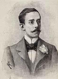 Engravings Gallery: SANTOS DUMONT, Alberto (1873-1932). Brazilian aviator