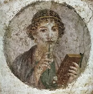 SAPPHO (612-545 BC). Greek poet. Womans portrait