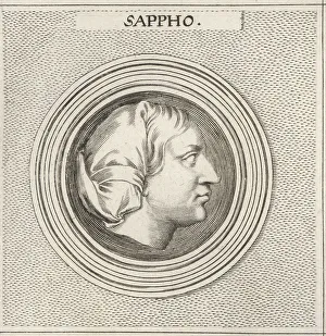 Lgbtq Prints: Sappho of Lesbos, Greek lyric poet, c.610-570 BC