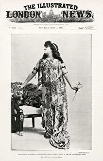 Images Dated 21st October 2019: Sarah Bernhardt as Cleopatra