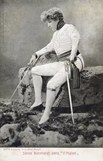 Thoughtful Prints: Sarah Bernhardt, French actress in Rostands L Aiglon