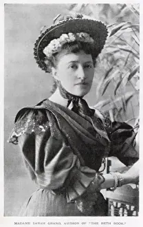 Novels Prints: Sarah Grand (1854 - 1943), Irish feminist writer active and author. Date: 1897