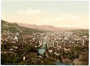 Sarajevo Prints: Sarajcvo (i. e. Sarajevo), from the north, Bosnia, Austro-Hu