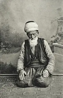 Sarajevo Prints: Sarajevo, Bosnia Herzegovina - Elderly Muslim at prayer