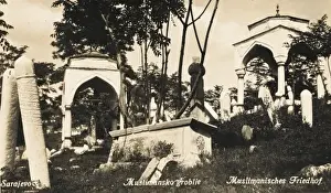 Sarajevo Prints: Sarajevo, Bosnia Herzegovina - Islamic Cemetery