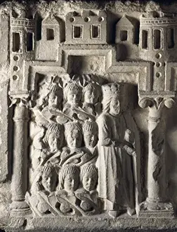 Sarcofagus (13th c. ). Detail. Gothic art. Relief