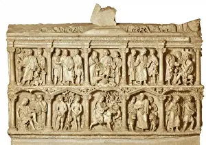 Paleo Prints: Sarcophagus of Giunio Basso. 359. Scenes from