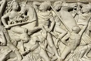Sarcophagus. Marble. Tel Mevorah. Battle between Amazons